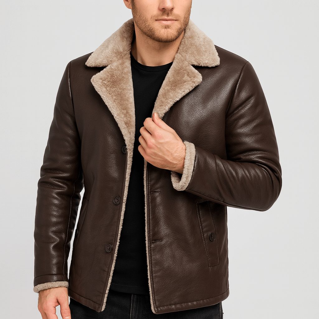 Rigsens | Varmt pelsfor læderjakke