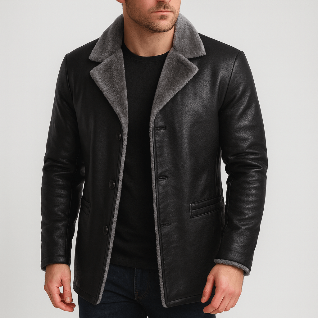 Rigsens | Varmt pelsfor læderjakke