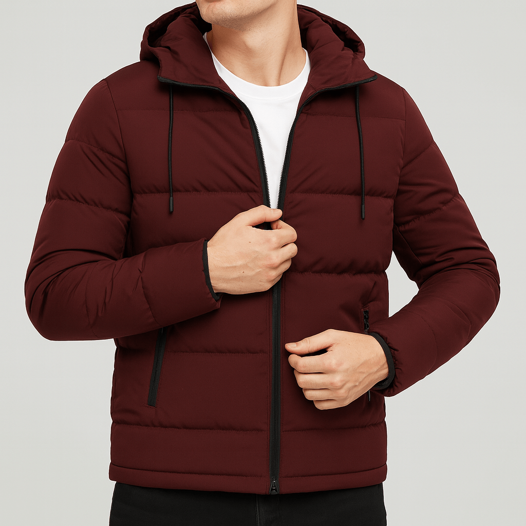 Soviska | Isoleret dunjakke med hætte 1